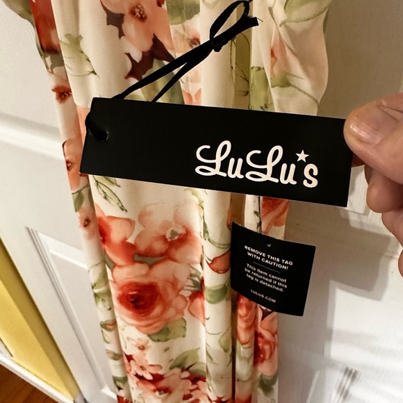 Lulu's Floral Maxi Dress - Pink and Green - Picture 3 of 10